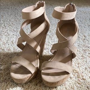 Charles David tan wedges